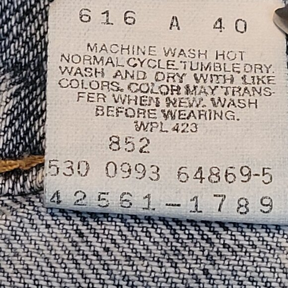 Vtg Levi's 580 Baggy Jeans Orange Tab USA Men 34x32 (Fits 32x30) 90's Light Wash - Picture 6 of 11